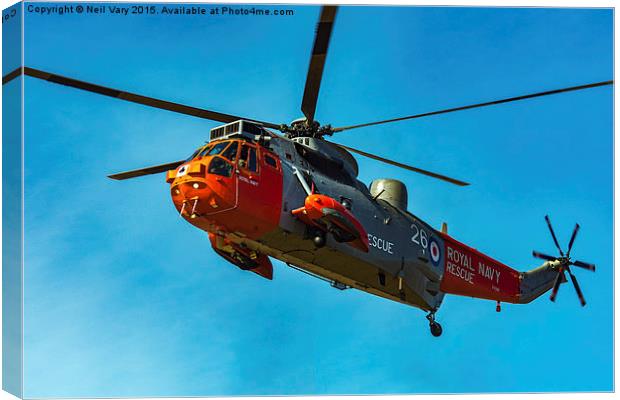  Sea King Royal Navy Search and Rescue Canvas Print by Neil Vary