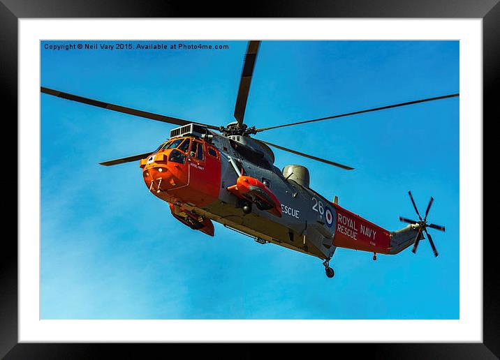  Sea King Royal Navy Search and Rescue Framed Mounted Print by Neil Vary