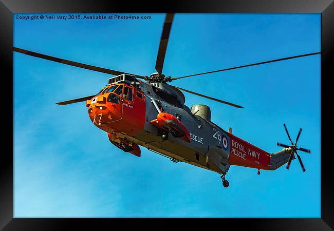  Sea King Royal Navy Search and Rescue Framed Print by Neil Vary