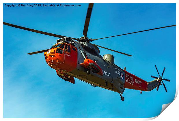  Sea King Royal Navy Search and Rescue Print by Neil Vary
