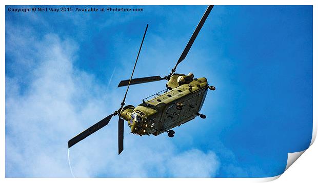  Royal Air Force Chinook Print by Neil Vary