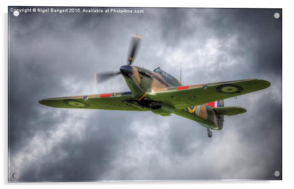  Hawker Hurricane Mk I R4118 Acrylic by Nigel Bangert