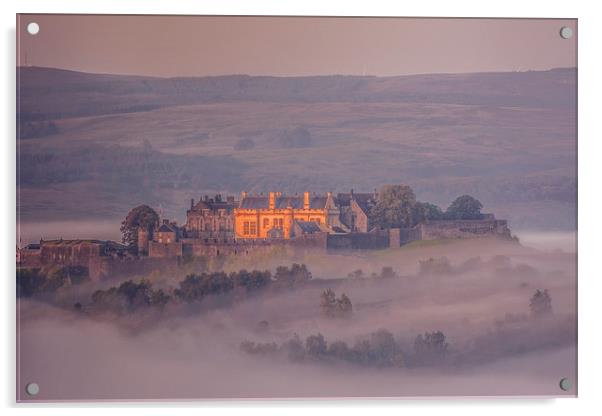  Stirling Castle in the mist Acrylic by Stuart Jack