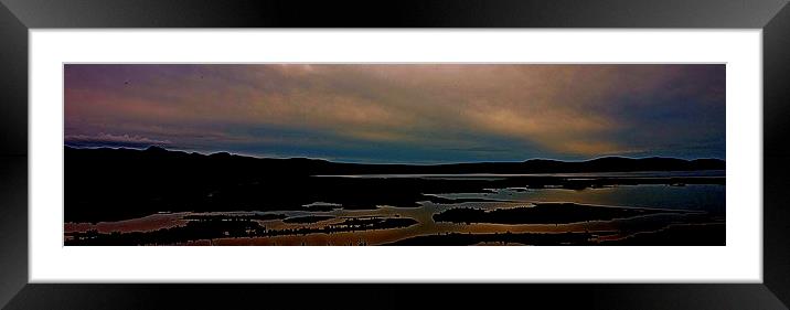 Sunset over Tectonic Plates in Iceland  Framed Mounted Print by Sue Bottomley