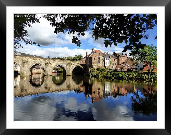Elvet Bridge, River Wear, Durham, England  Framed Mounted Print by Lynn Bolt