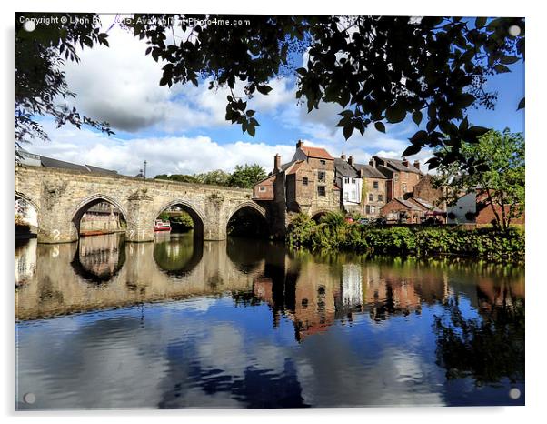 Elvet Bridge, River Wear, Durham, England  Acrylic by Lynn Bolt