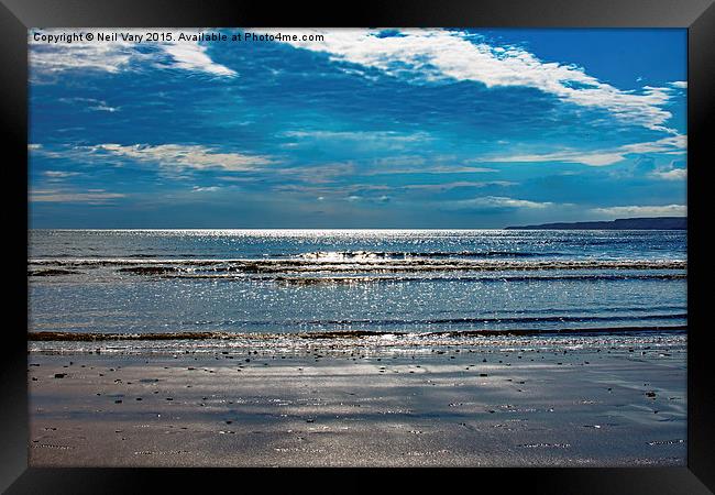 Sunrays on Scarborough Beach  Framed Print by Neil Vary
