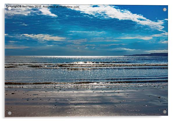  Sunrays on Scarborough Beach  Acrylic by Neil Vary