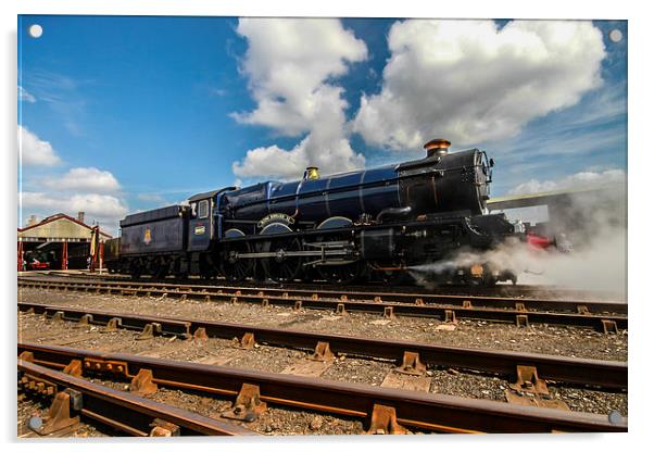  King Edward II Steam Train Acrylic by Oxon Images