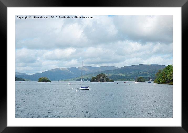  Lake Windermere at Bowness.  Framed Mounted Print by Lilian Marshall