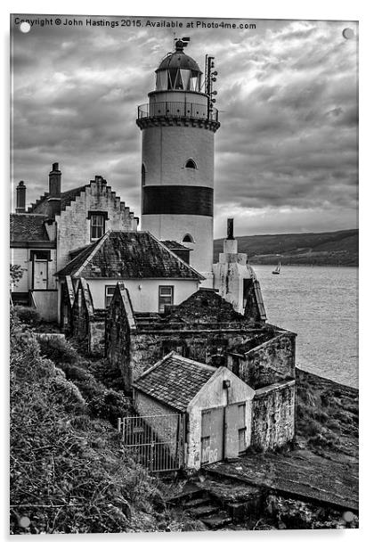  Cloch Lighthouse Inverclyde Acrylic by John Hastings