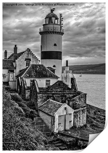  Cloch Lighthouse Inverclyde Print by John Hastings