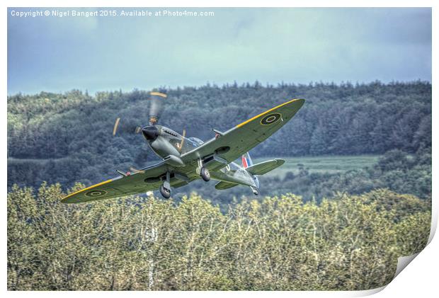 Supermarine Spitfire LF Mk XVIe TD248 Print by Nigel Bangert