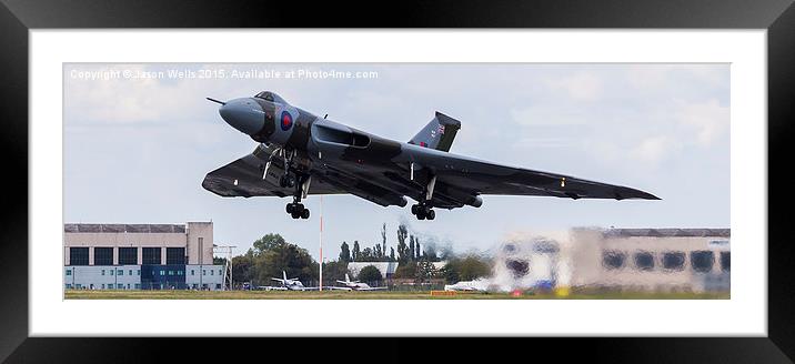 XH558 taking off yesterday Framed Mounted Print by Jason Wells