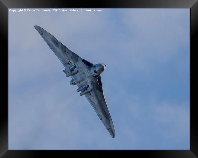  Vulcan XH558 Flypast Framed Print by Kevin Tappenden