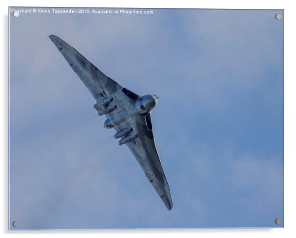  Vulcan XH558 Flypast Acrylic by Kevin Tappenden