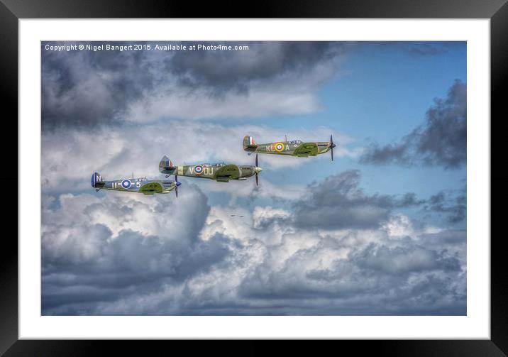  Battle of Britain Flypast at Goodwood Framed Mounted Print by Nigel Bangert