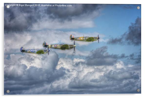  Battle of Britain Flypast at Goodwood Acrylic by Nigel Bangert