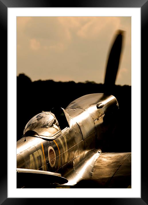 Spitfire TE311 sunlight Framed Mounted Print by J Biggadike
