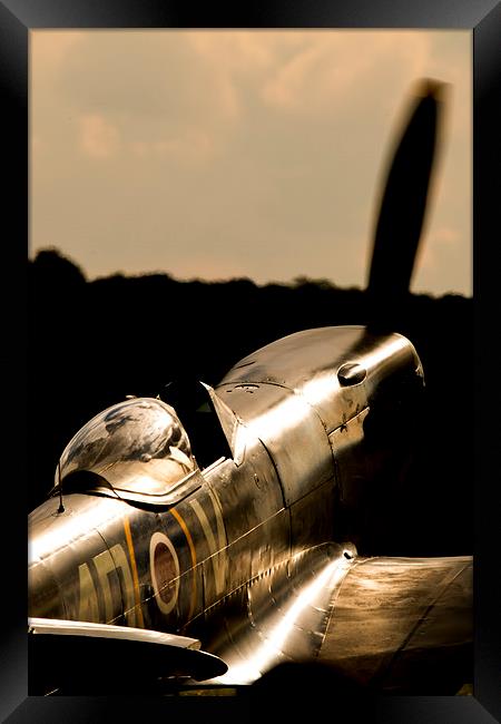 Spitfire TE311 sunlight Framed Print by J Biggadike