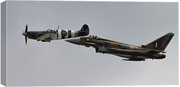 Spitfire & Typhoon Canvas Print by J Biggadike