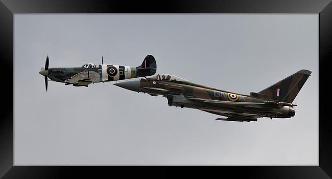 Spitfire & Typhoon Framed Print by J Biggadike