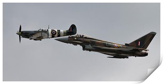 Spitfire & Typhoon Print by J Biggadike