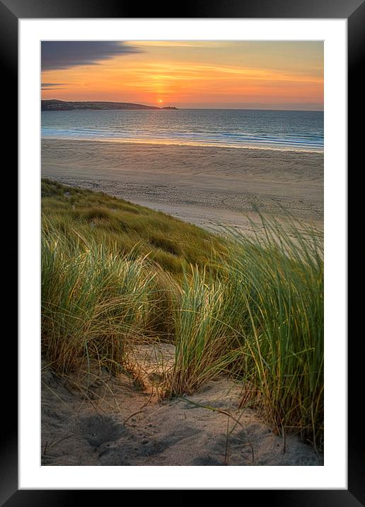 St Ives Beach Sunset Framed Mounted Print by Andy Evans