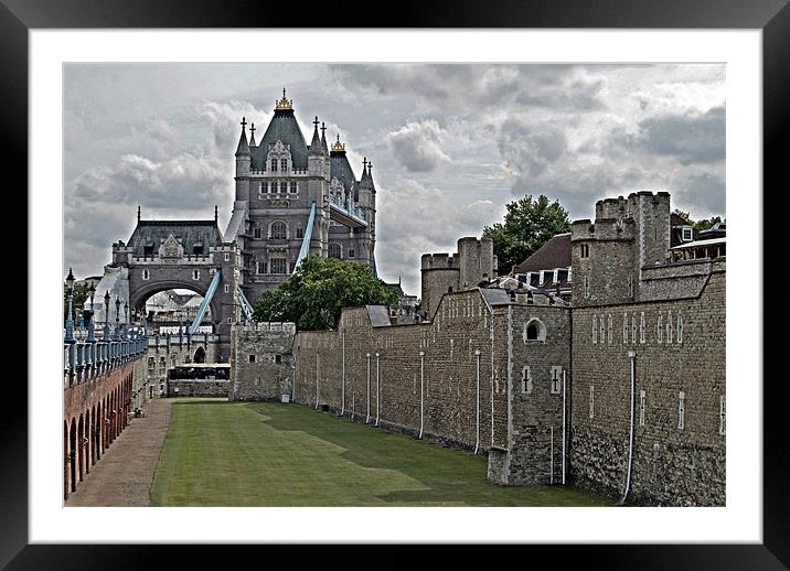 Tower Bridge and Tower of London Framed Mounted Print by Karen Martin