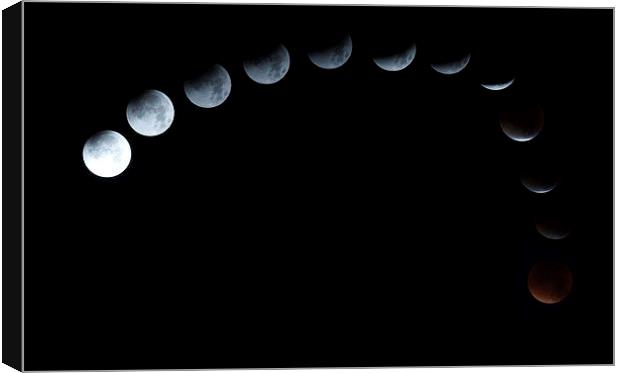  Lunar eclipse by JCstudios Canvas Print by JC studios LRPS ARPS