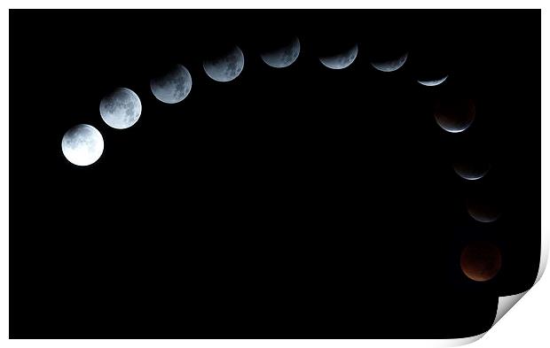  Lunar eclipse by JCstudios Print by JC studios LRPS ARPS