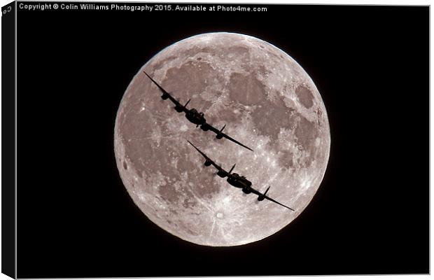  The Two Lancasters - Bombers Moon Canvas Print by Colin Williams Photography