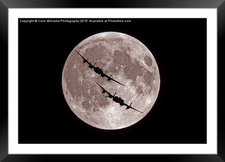  The Two Lancasters - Bombers Moon Framed Mounted Print by Colin Williams Photography