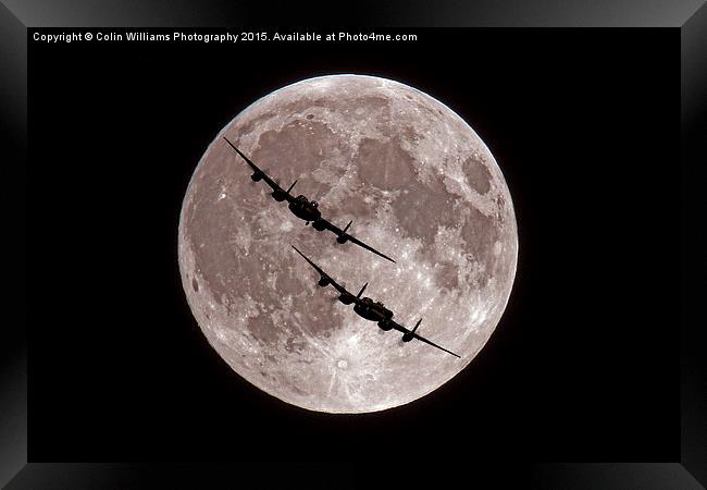  The Two Lancasters - Bombers Moon Framed Print by Colin Williams Photography