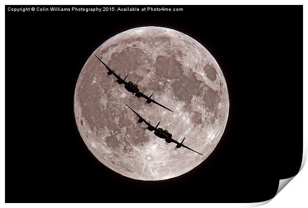  The Two Lancasters - Bombers Moon Print by Colin Williams Photography
