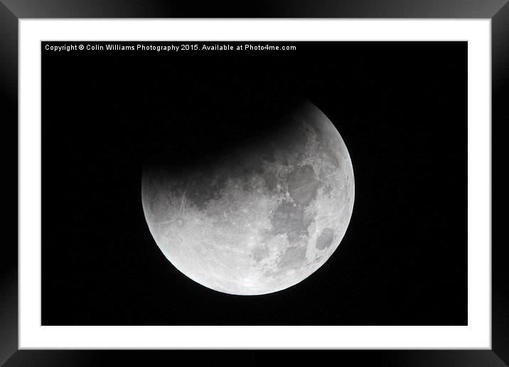  The supermoon eclipse 28.09.2015. Framed Mounted Print by Colin Williams Photography