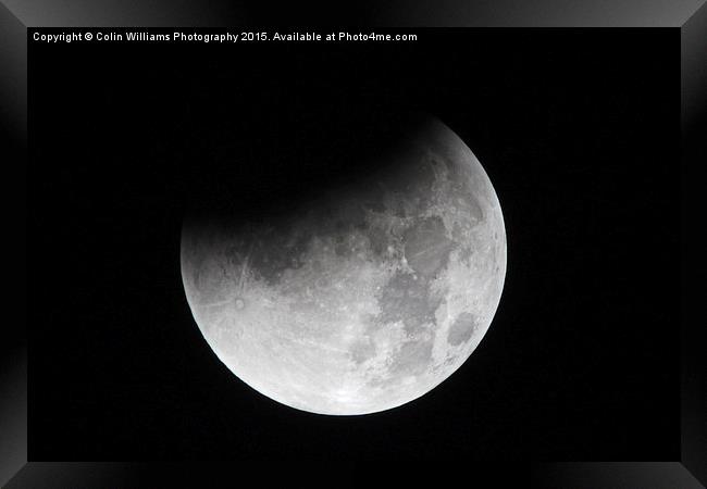  The supermoon eclipse 28.09.2015. Framed Print by Colin Williams Photography