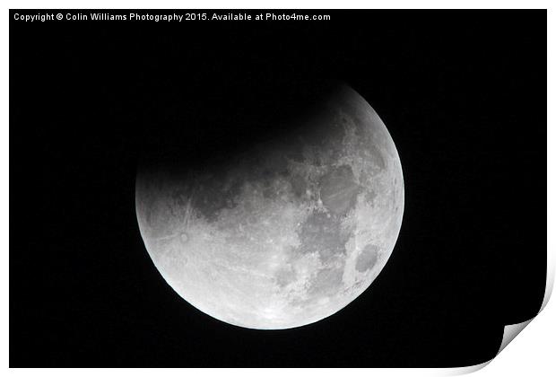  The supermoon eclipse 28.09.2015. Print by Colin Williams Photography