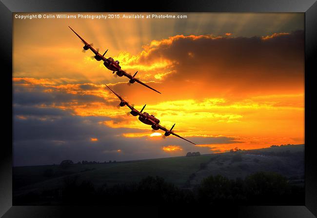  The Two Lancasters at Sunset 1 Framed Print by Colin Williams Photography