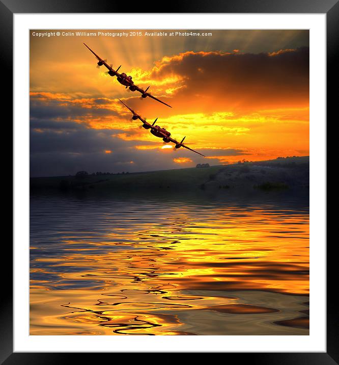  The Two Lancasters at Sunset 2 Framed Mounted Print by Colin Williams Photography