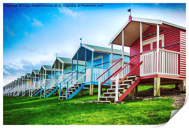  Minster Beach Huts Print by Tracy Brown-Percival