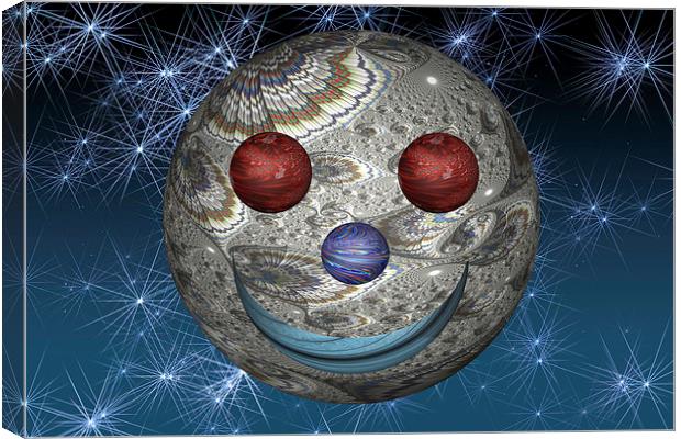Smiling Moon Canvas Print by Steve Purnell