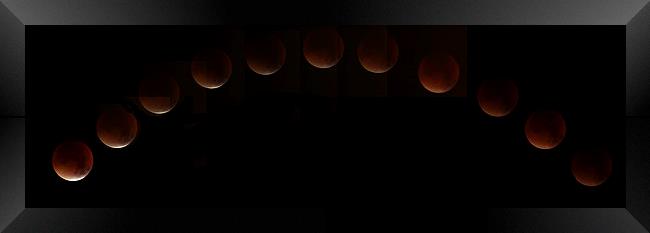  Blood Moon eclipse Panoramic Framed Print by Dean Messenger