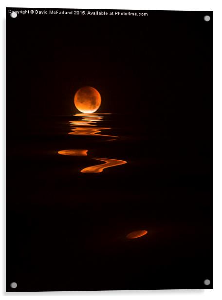  Blood Moon River Acrylic by David McFarland