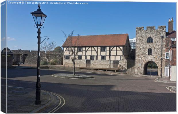 Westgate And Tudor Merchants Hall Southampton  Canvas Print by Terri Waters