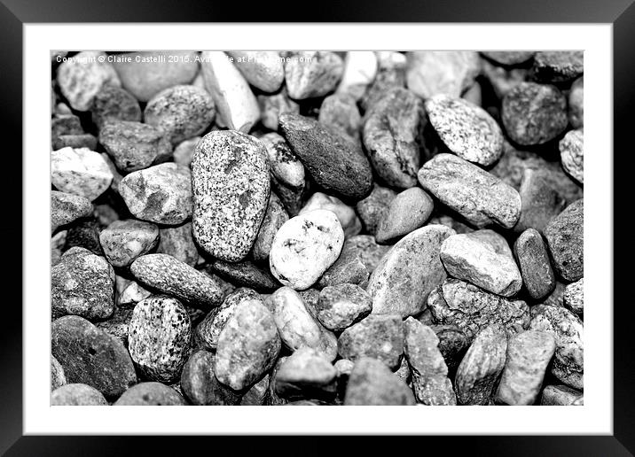  Pebbles Framed Mounted Print by Claire Castelli