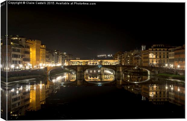  Ponte Vecchio, Florence Canvas Print by Claire Castelli