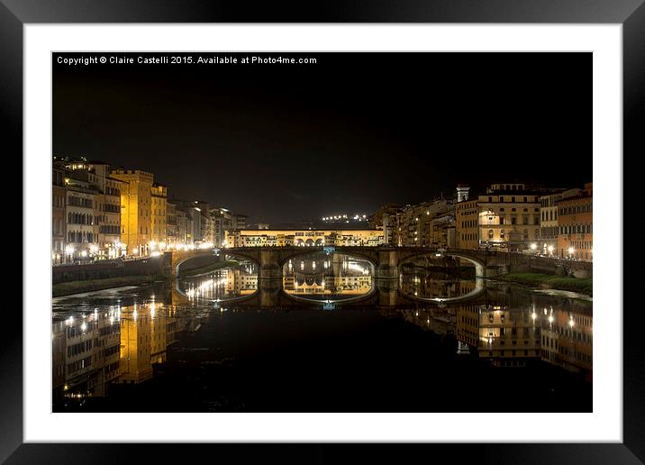  Ponte Vecchio, Florence Framed Mounted Print by Claire Castelli