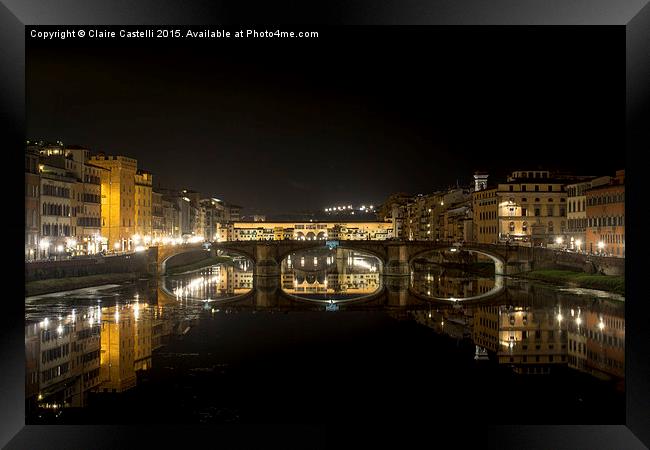  Ponte Vecchio, Florence Framed Print by Claire Castelli