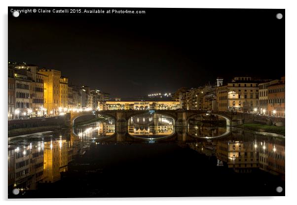  Ponte Vecchio, Florence Acrylic by Claire Castelli